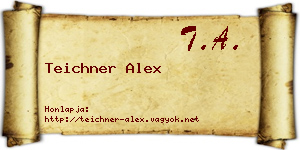 Teichner Alex névjegykártya